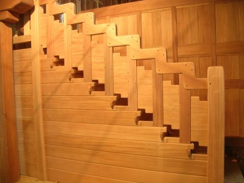 African Mahogany Staircase